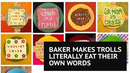 Meet the New York baker literally making internet trolls eat their own words