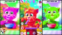 Colors with Talking Tom & Ginger Eat with me Colours Kids Games for Baby Toddlers