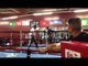 Felix diaz doing the pacquiao double punch in sparring