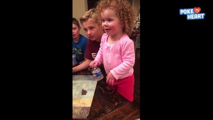Amazing Little Girls Flips Bottle And Celebrates Video 2017 - Daily Heart Beat