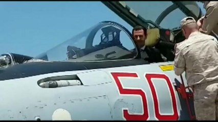 الأسد في قاعدة حميميم