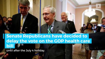 Senate GOP delays vote on health care bill