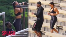 Kim Kardashian Does Killer Park Workout With Her Trainer