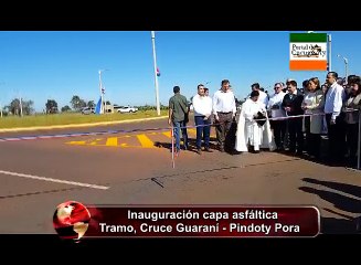 Inauguración asfaltado en el tramo Cruce Guaraní - Pindoty Pora
