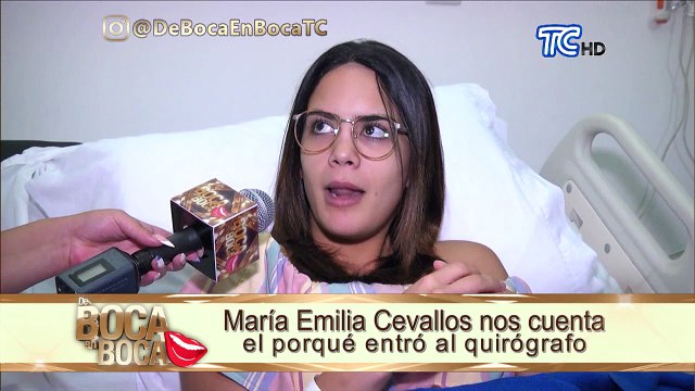 María Emilia Cevallos entra de emergencia al quirófano