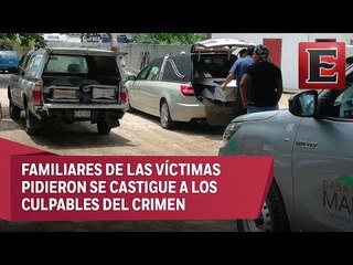 Despiden en Veracruz a familia asesinada en Coatzacoalcos