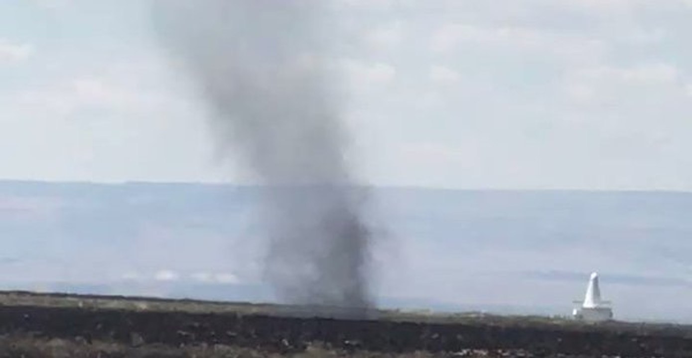 Dust Devil Spotted After Lightning Sparks Fires in Idaho's Elmore County