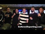 Canelo Alvarez vs Alfredo Angulo Faceoff MGM Grand - esnews boxing