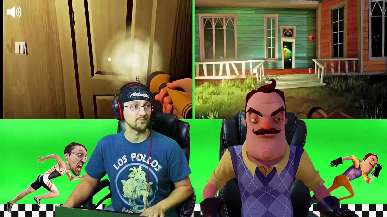 HELLO NEIGHBOR vs. ME! BASEMENT RACE CHALLENGE IRL GAMING! Alpha 3 SECRETS REVEALED (FGT