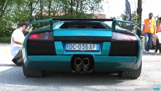 Lamborghini Murcielago with Straight Pipes Launch Control Burnout!