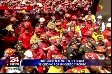 Incendio en almacén del Minsa se originó por un corto circuito