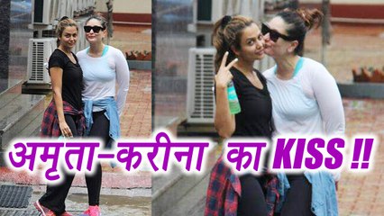 Kareena Kapoor Khan SPOTTED KISSING Amrita Arora  outside GYM | FilmiBeat