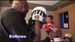 Devin Haney And Mike Mccallum the bodysnatcher Warming Up In Locker Room  EsNews Boxing