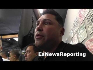 oscar de la hoya on mayweather vs maidana marcos can be called Baby-faced Assassin EsNews