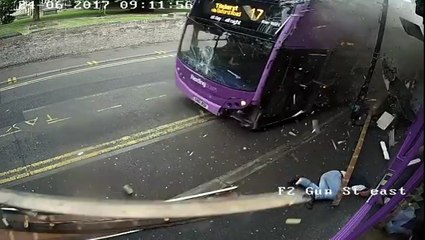 Download Video: Il se fait percuter par un bus mais va quand même au pub juste après l'accident!