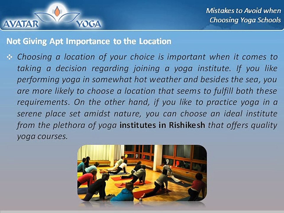 Mistakes to Avoid when Choosing Yoga Schools