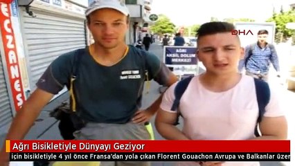 Ağrı Bisikletiyle Dünyayı Geziyor
