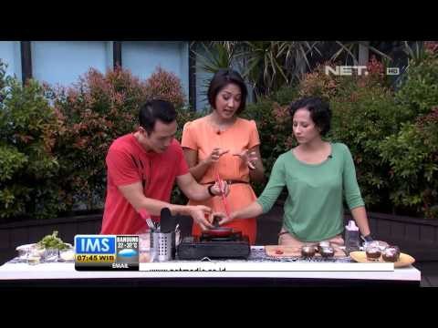 IMS - Lets cook Pancake burger dengan strawberry sause dan Mexican Hot chocolate puding