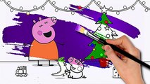 Libro Niños Navidad para colorear para Niños páginas cerdo vídeo Peppa speedpaint