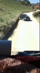 Une conductrice en grosse difficulté finit en tonneaux en contre-bas de la route.