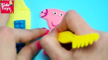 Toys for Kids Peppa Pig Play Doh Ice Cream & Park - Daddy Pig Gets Stuck in the Tunnel