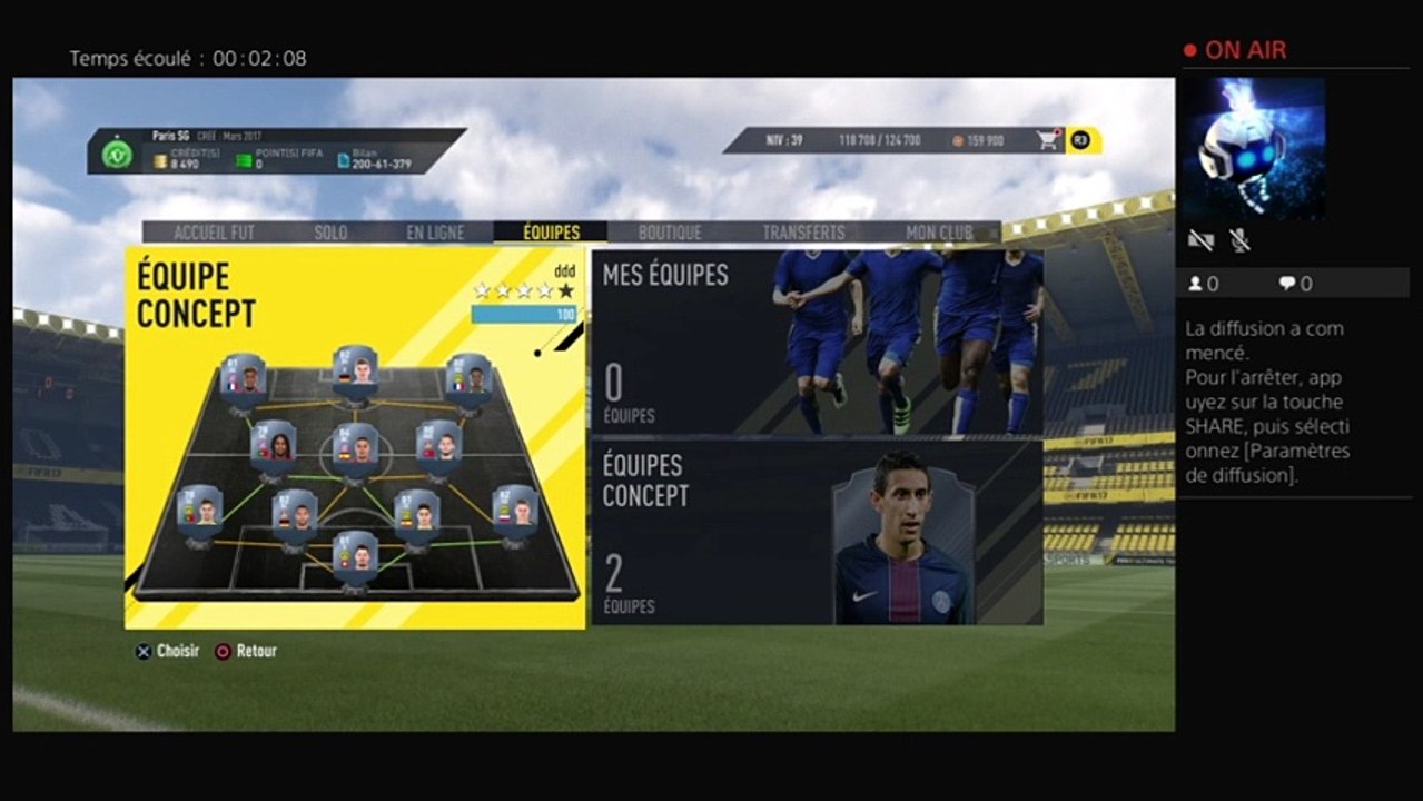 Diffusion PS4 en direct passer des credits svp (2)