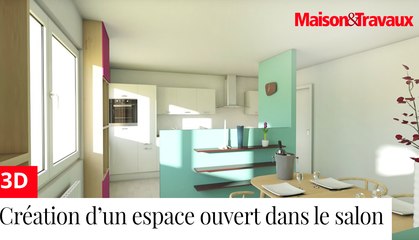 Créer un espace ouvert cuisine, salon, salle à manger dans un appartement en longueur