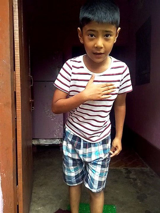 Funny boy gets slapped