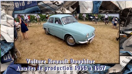 Démarrage d'une Dauphine Renault à Saumur pour lors de la  sortie vélo Vintage