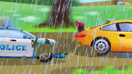 ¡NEW! Coche de Policía - VEHíCULOS DE SERVICIO - Dibujos animados en español