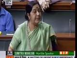 Sushma Swaraj Teaches Opp Lesson In The Lok Sabha_ Lat