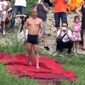 Just a Shaolin monk  running on water  for 125 metres 