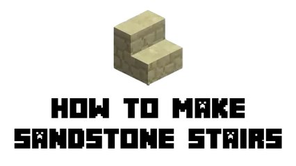Minecraft Survival - How to Make Sandstone Stairs