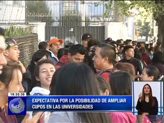 Expectativa por el posible aumento de cupos universitarios para bachilleres