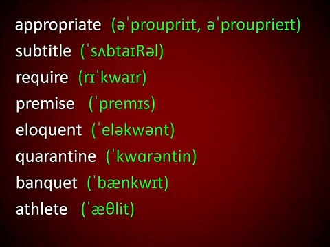 Inglés Americano - Pronunciación de Palabras Similares al Español 8
