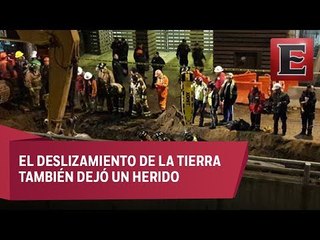 Muere trabajador en derrumbe por obras de drenaje en la Álvaro Obregón
