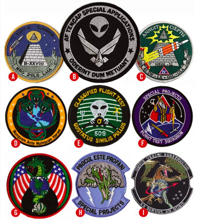 Most Sinisters PSYOPS Mission Patches from US secrets missions