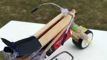 How to Make a Motorcycle Out of Popsicle Sticks and DC Motor - Awesome Toy Car -  Chopper Motorcycle-oI3
