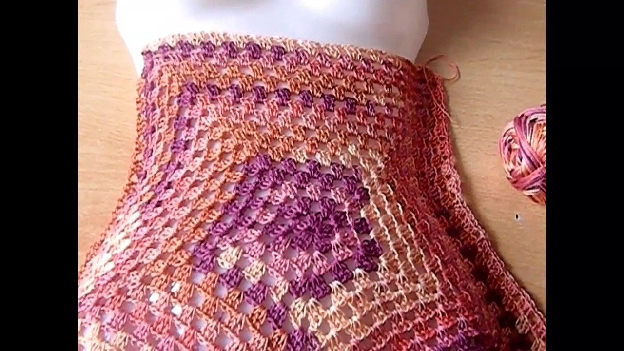 5 eck granny  Sommer top h'keln