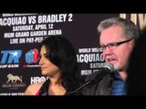 freddie roach on stage on pacquiao vs bradley press conference EsNews Boxing