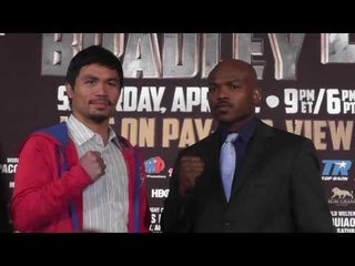 Manny Pacquiao vs Timothy Bradley 2 Faceoff - esnews boxing
