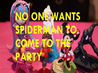 NO ONE WANTS SPIDERMAN TO COME TO THE PARTY + SKYE MINION MINNIE MOUSE CARS 3 ELSA ANNA Toys Kids Video
