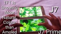 Comparaison détail galaxie premier contre Samsung j7 j7 2016 | amoled tft [hindi