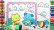 How to Drawing and color the Dog and Cat Colorful for Children - Coloring Pages Videos For Kids