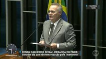 Renan Calheiros deixa liderança do PMDB