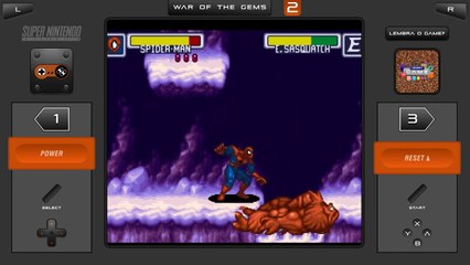 Homem-Aranha Tosco Vs Pé Grande - War of The Gems Ep.2 - Gameplay SNES