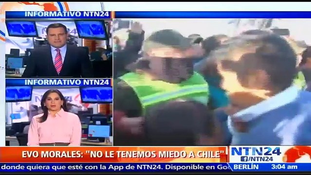 No tenemos miedo a Chile , presidente de Bolivia, Evo Morales tras recibir a los nueve funcionarios detenidos en la frontera