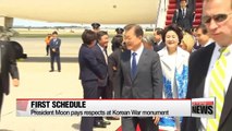 President Moon arrives in Washington ahead of Trump summit