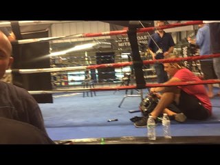 Mikey Garcia behind the scenes