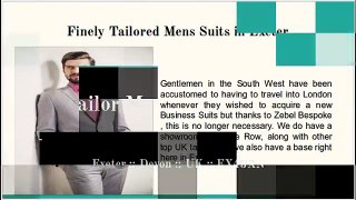 Find Online Best Shop To Buy Tailor Made Suits Exeter For Men